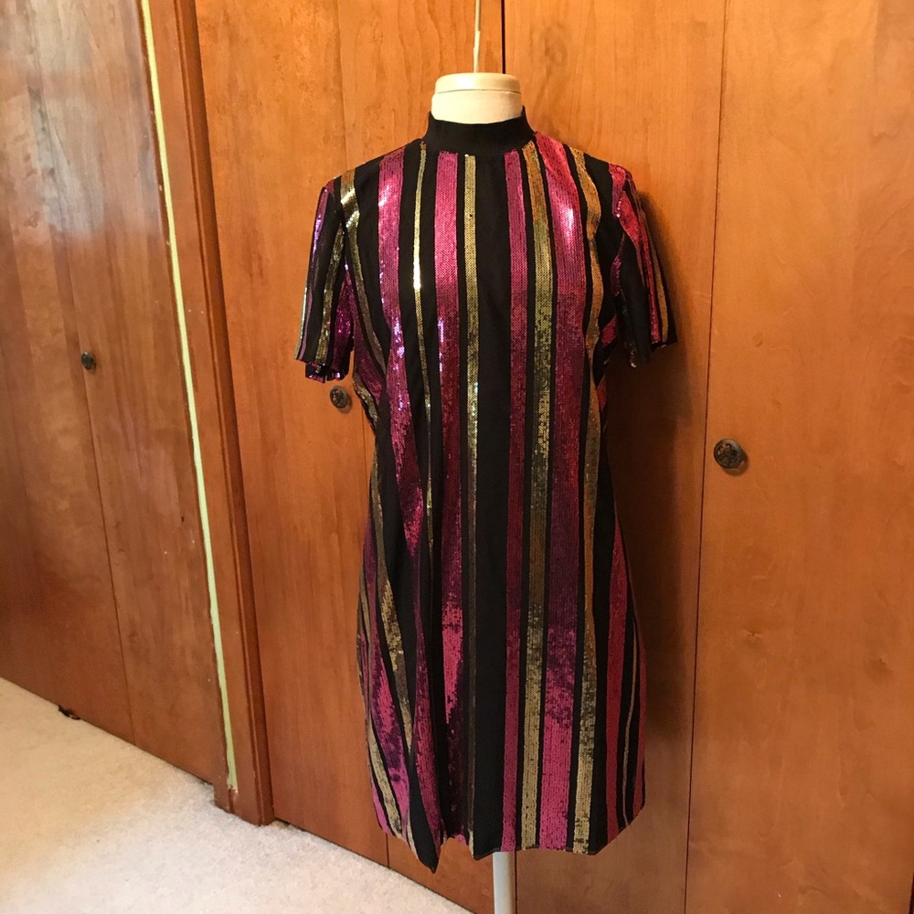 Sequined dress for a fun night out.